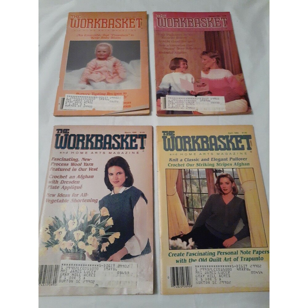 Vtg Workbasket Magazine Jan-Dec 1986 Jan-May 5 Issues